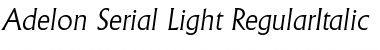 Adelon-Serial-Light RegularItalic Font