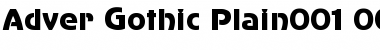 Adver Gothic Plain Font