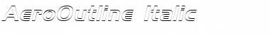 AeroOutline Italic Font