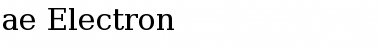 ae_Electron Regular Font