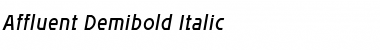 Affluent Demibold Italic Font