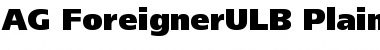 AG ForeignerULB-Plain Font