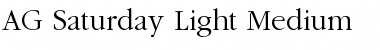 AG Saturday-Light Font