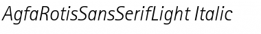 Agfa Rotis Sans Serif Light Italic Font