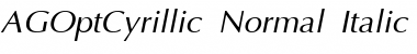 AGOptCyrillic Normal-Italic