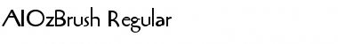 AIOzBrush Regular Font