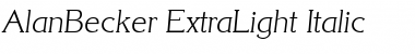 AlanBecker-ExtraLight Italic Font