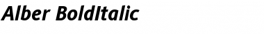 Alber Bold Italic Font