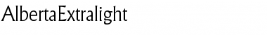 AlbertaExtralight Regular Font