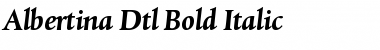 Albertina Dtl Bold Italic Regular Font