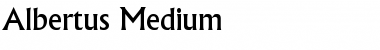 Albertus Medium Regular Font