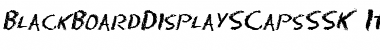 BlackBoardDisplaySCapsSSK Italic Font