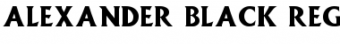 Alexander Black Regular Font