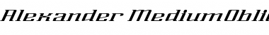Alexander Medium Italic Font