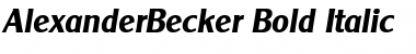 AlexanderBecker Bold Italic Font