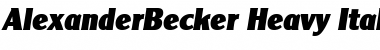 AlexanderBecker-Heavy Italic Font