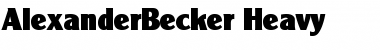 Download AlexanderBecker-Heavy Font