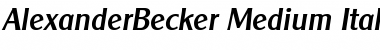 Download AlexanderBecker-Medium Font