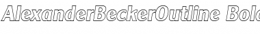 AlexanderBeckerOutline Bold Italic Font