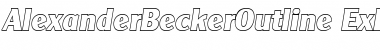 AlexanderBeckerOutline-ExBold Italic Font