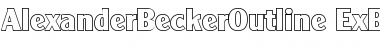 AlexanderBeckerOutline-ExBold Regular Font