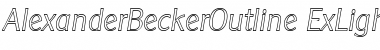 AlexanderBeckerOutline-ExLight Italic Font