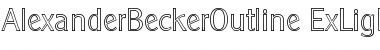 AlexanderBeckerOutline-ExLight Regular Font