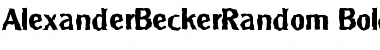 Download AlexanderBeckerRandom Font