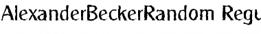 Download AlexanderBeckerRandom Font
