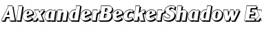 AlexanderBeckerShadow-ExBold Italic Font