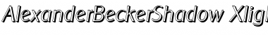 AlexanderBeckerShadow-Xlight Italic Font