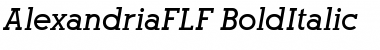 AlexandriaFLF ItalicBold Font