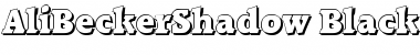 AliBeckerShadow-Black Regular Font
