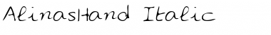 AlinasHand Italic Font