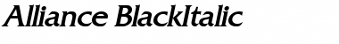 Alliance BlackItalic Font
