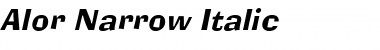 Alor Narrow Italic Font