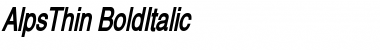 AlpsThin BoldItalic Font