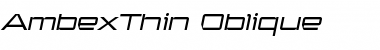 Download AmbexThin Oblique Font