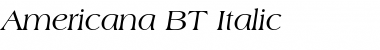 Americana BT Italic Font