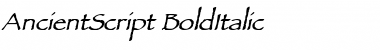 AncientScript BoldItalic Font