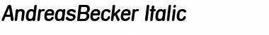 AndreasBecker Italic Font