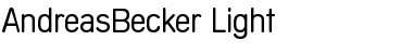 Download AndreasBecker-Light Font