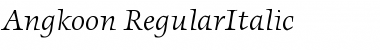 Download Angkoon-RegularItalic Font
