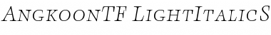 AngkoonTF-LightItalicSC Regular Font