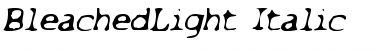 BleachedLight Italic