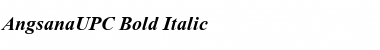 AngsanaUPC Bold Italic Font