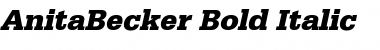 AnitaBecker Bold Italic Font