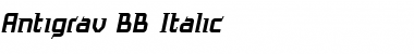 Antigrav BB Italic Font