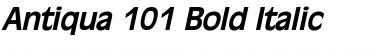Antiqua 101 Bold Italic Font