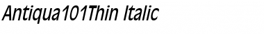 Antiqua101Thin Italic Font